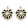 Brass Micro Pave Cubic Zirconia Pendants X-ZIRC-N039-055A-NF-1