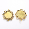 Tibetan Style Pendant Cabochon Settings LS-TIBE-A21387-AG-FF-1