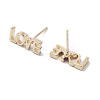 Word LOVE Alloy Studs Earrings for Women EJEW-H309-13KCG-2