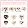 24Pcs 6 Style Alloy Enamel Shank Buttons BUTT-WR0001-19-2