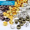 300Pcs 6 Colors Tibetan Style Alloy Spacer Beads TIBEB-GO0001-02-3