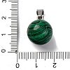 Round Synthetic Malachite Pendants G-Q434-18-3