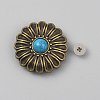 Chrysanthemum Alloy with Resin Decorative Rivets BUTT-TAC0008-09C-1
