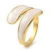 Ion Plating(IP) 304 Stainless Steel Open Cuff Ring for Women RJEW-F166-14G-01-1