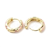 Flower Enamel Hoop Earrings EJEW-G290-03G-F-2
