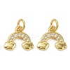Brass Micro Pave Cubic Zirconia Pendants KK-L231-01G-01-1