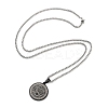 Retro Mandala 201 Stainless Steel Box Chain Constellation Pendant Necklaces for Women Men LS-NJEW-M223-01G-3