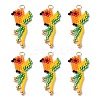 Glass Seed Beaded Bird Pendants PALLOY-MZ00920-05-1