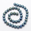 Electroplate Non-magnetic Synthetic Hematite Beads Strands G-R363-6mm-06-2