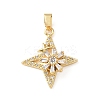 Brass Micro Pave Cubic Zirconia Rotating Pendants LS-KK-M323-01B-G-1