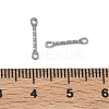 Textured 304 Stainless Steel Connector Charms STAS-H260-02P-3