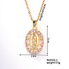 Retro Colorful Fashion Necklace with Shiny Rhinestones and Virgin Mary Pendant LW6178-2-1