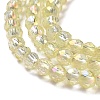 Electroplate Transparent Glass Beads Strands GLAA-H021-01A-FR04-4