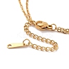 304 Stainless Steel Hollow Out Cross Pendant Double Layer Necklace with Cable Chains for Men Women NJEW-E088-01G-3
