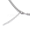 Non-Tarnish 304 Stainless Steel Cobs Chain Necklace for Men Women STAS-B039-09P-3
