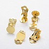 Brass Clip-on Earring Settings KK-F371-46G-2