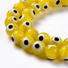 Handmade Evil Eye Lampwork Round Bead Strands LAMP-L055-8mm-01-2