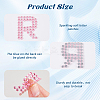 8 Sheets 4 Colors Letter A~Z Acrylic Hotfix Rhinestone DIY-CP0012-52-5