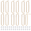 12Pcs Brass Hollow Oval Stud Earring Findings KK-GO0001-71-1