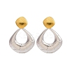 304 Stainless Steel Dangle Stud Earrings EJEW-K296-02GP-06-2