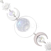 Glass Teardrop Window Hanging Suncatchers HJEW-JM04515-02-4