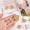 6Pcs 3 Styles Rack Plating Brass Micro Pave Clear Cubic Zirconia Pendants KK-BBC0015-26-3
