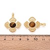 Natural Tiger Eye Pendants KK-N287-07G-03-3