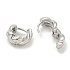 Brass Hoop Earrings EJEW-L211-010J-P-2