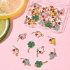24Pcs 6 Styles Alloy Enamel Pendants FIND-FS0004-18-6