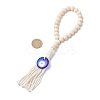 Wood Beads Hanging Ornaments HJEW-JM03312-01-4