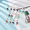 7 Pairs 7 Style Natural Mixed Gemstone Beaded Dangle Stud Earrings EJEW-JE05058-2