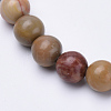 Natural Red Rainbow Jasper Beaded Stretch Bracelets BJEW-S128-06-2