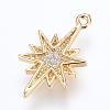 Brass Micro Pave Cubic Zirconia Pendants ZIRC-G116-07G-1