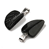 Natural Obsidian Pendants G-B127-01P-03-3