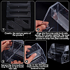 3-Tier Acrylic Display Riser Stands for Cosmetic Jewelry ODIS-WH0043-217C-3