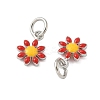 Brass Enamel Charms KK-C110-16B-01P-2