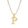 1pc 304 Stainless Steel Letter Pendant Necklaces NJEW-LP0001-38P-G-1