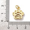 Brass Micro Pave Clear Cubic Zirconia & Enamel Pendants KK-Q098-30G-A-3