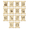 14Pcs 14 Style Plywood Thread Winding Boards WOOD-WH0060-10-1