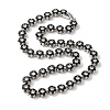 Rack Plating Brass Pave Cubic Zirconia Flower Link Necklaces for Women NJEW-B108-01P-04-1