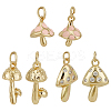 12Pcs 3 Styles Brass Micro Pave Cubic Zirconia Pendants KK-GO0002-24-1