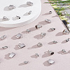 90Pcs 3 Styles Tibetan Style Alloy End Caps TIBE-LP0001-08-3