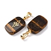 Natural Tiger Eye Pendants G-G461-07G-05-2