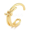 Bowknot Rack Plating Brass Open Cuff Rings RJEW-Z059-17G-1