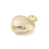 Three-Dimensional Heart Brass Pendants KK-V006-03G-02-3