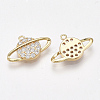 Brass Micro Pave Cubic Zirconia Pendants KK-T038-513G-2