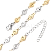 5.5MM 304 Stainless Steel Flower Link Chain Necklaces NJEW-P346-01A-4