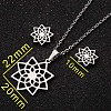 201 Stainless Steel Pendant Necklaces & Stud Earrings Sets FS-WGB00D6-04-1