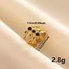 Stylish 304 Stainless Steel Enamel Cuff Ring LS-BK9013-3-1