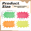 40Pcs 4 Colors Star Burst Shape Paper Blank Price Label for Supermarket AJEW-LP0006-67-2